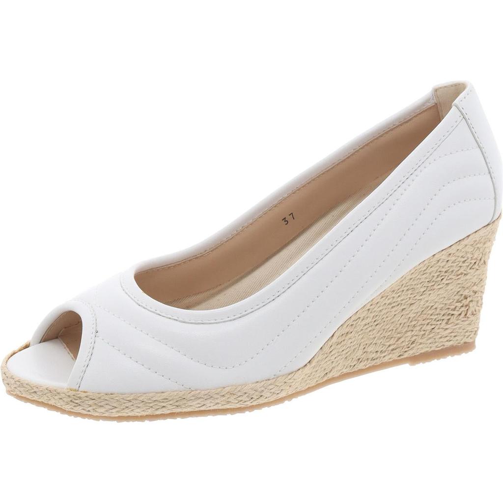 Ron White Ellary Womens Slip On Peep Toe Wedge Sandals