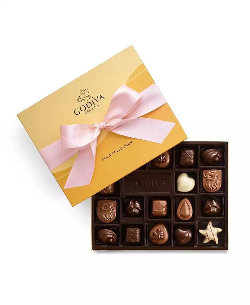 Godiva Gold Ballotin Solid Pink Ribbon, 18 Piece (Reg.$46) 1