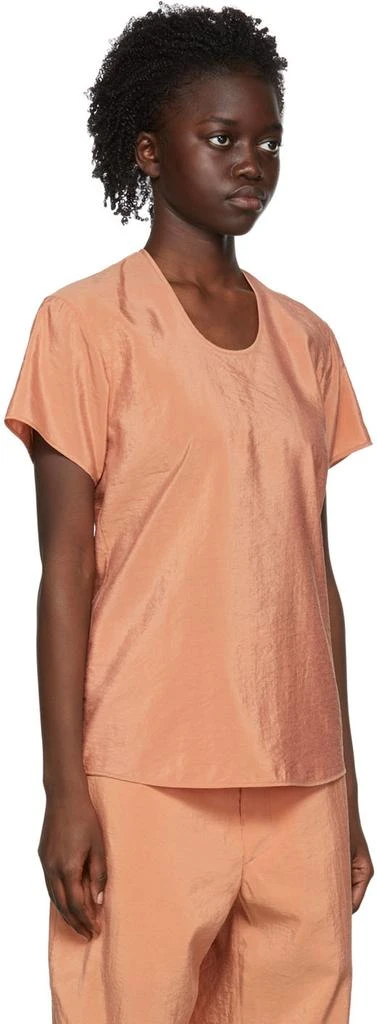 Lemaire Orange Silk T-Shirt 2