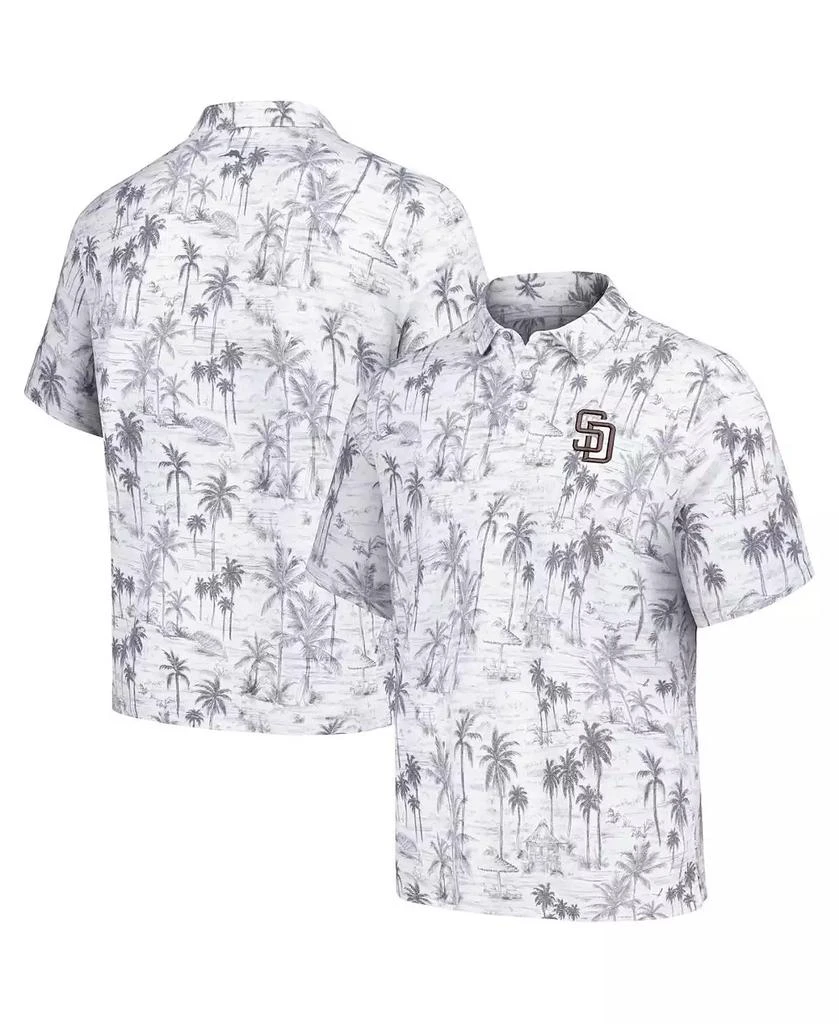 Tommy Bahama Men's Gray San Diego Padres Sport Cabana Shores IslandZone Tri-Blend Polo 1