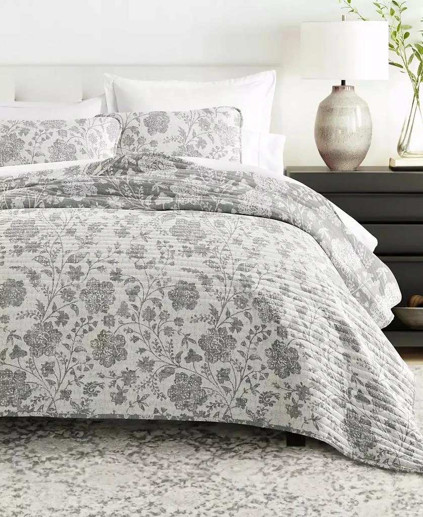 IENJOY HOME Textured Floral Reversible 2-Pc. Quilt Set 3