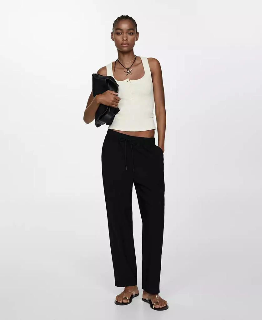 Mango Women's Drawstring Jogger Trousers 16