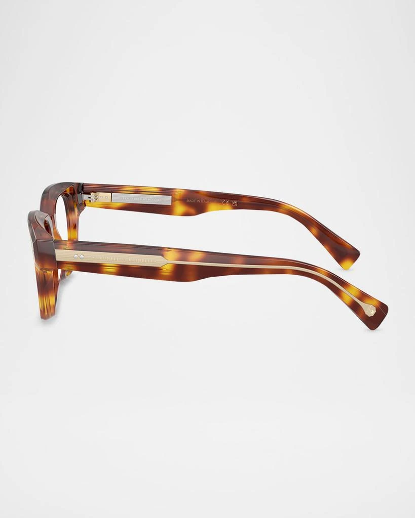 Brunello Cucinelli BC3012 Acetate Blue Light Rectangle Glasses 2