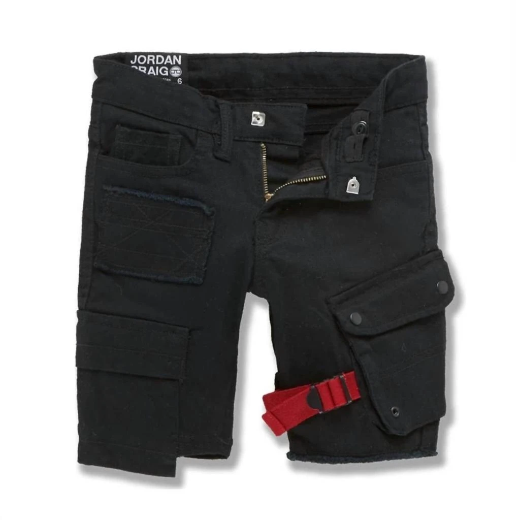 JORDAN CRAIG Men's Travis Cargo Shorts In Black 1