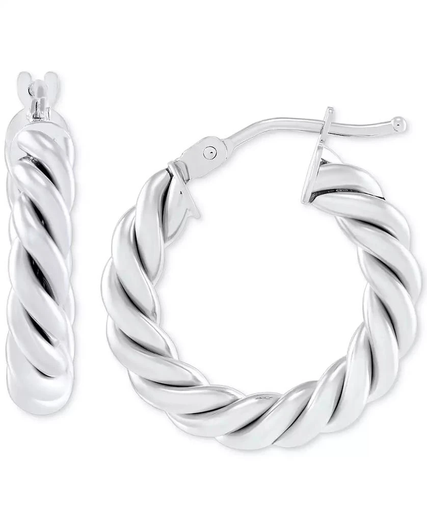 Shop Twist-Style Tube Small Hoop Earrings in 10k Gold, 3/4