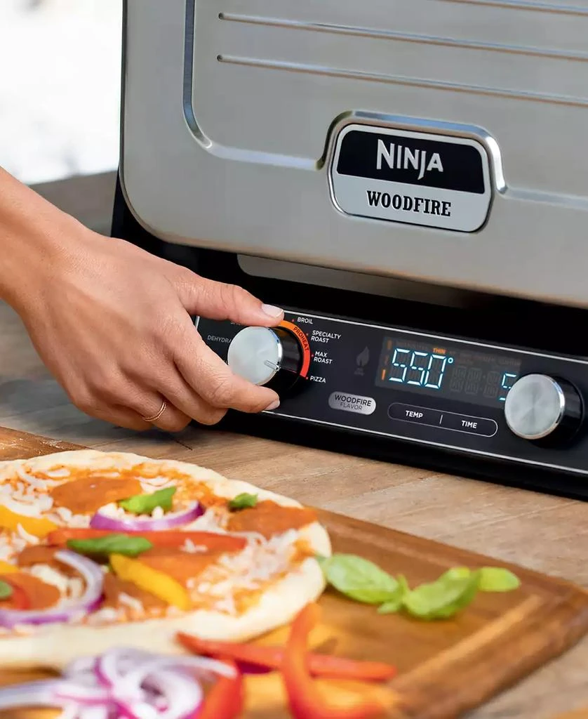 Ninja Woodfire Pizza Oven, 8-in-1 Outdoor Oven, 5 Pizza Settings, Up to 700 Fahrenheit High Heat, BBQ (Barbecue) Smoker - OO101 10