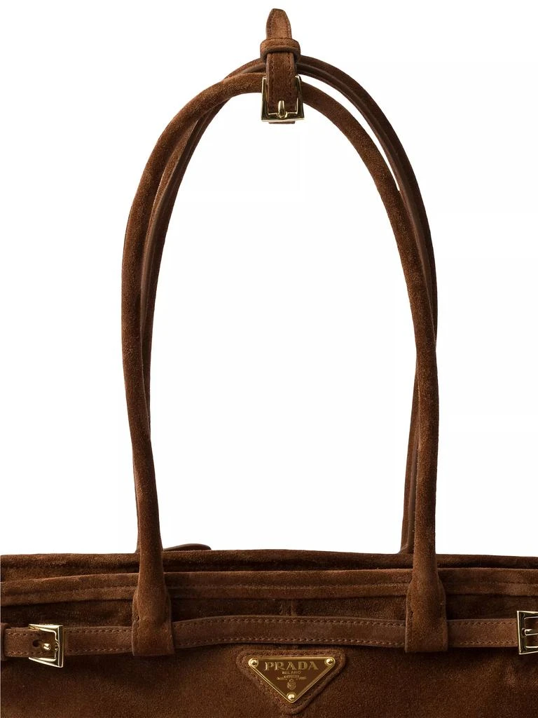 Prada Bonnie Medium Suede Top Handbag 7