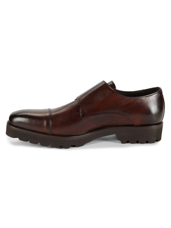Saks Fifth Avenue Leather Double Monk Strap Shoes 4