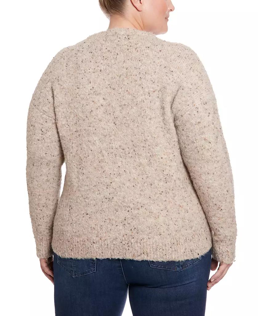 Joseph A Plus Size Boucle Crewneck Pullover Sweater