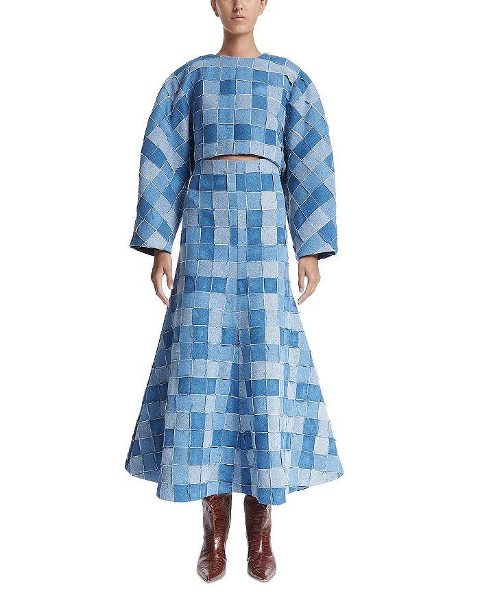 A.W.A.K.E. Mode Denim Layered Skirt