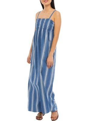 TRUE CRAFT Craft Sleeveless Smocked Maxi Dress 1