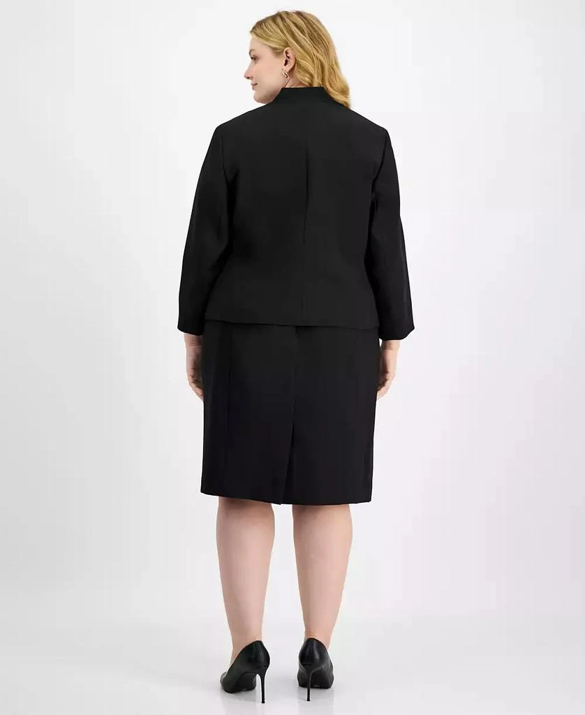 Le Suit Plus Size Cutout Kissing Jacket & Sheath Dress Suit 2