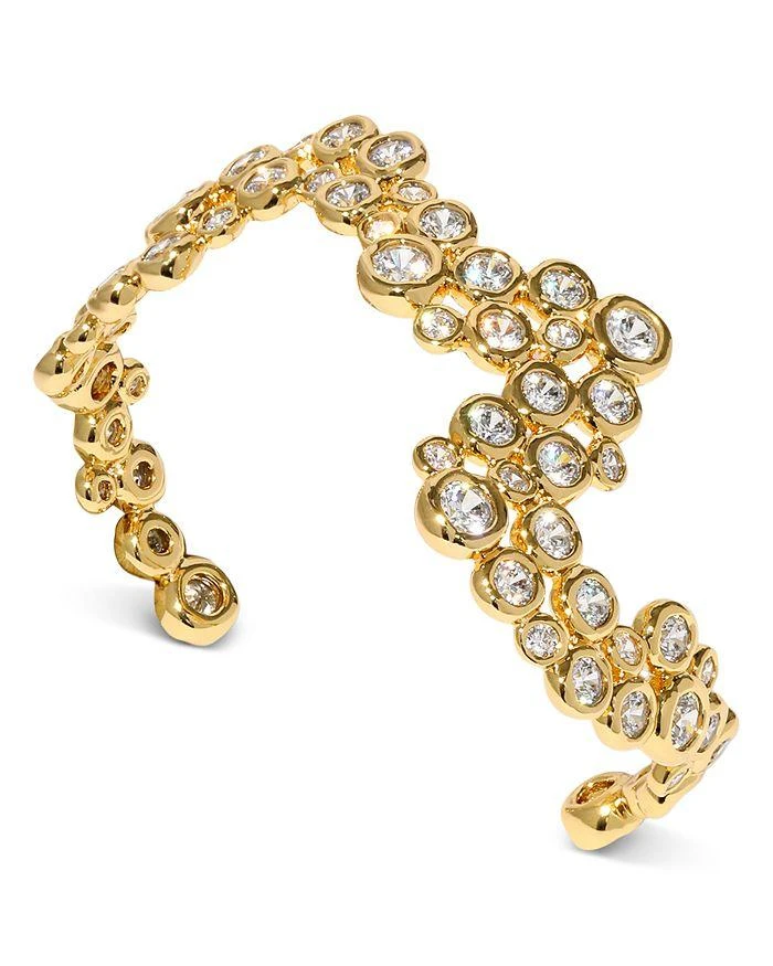 Alexis Bittar Asterales Cubic Zirconia Wave Cuff Bracelet in 14K Gold Plated 3