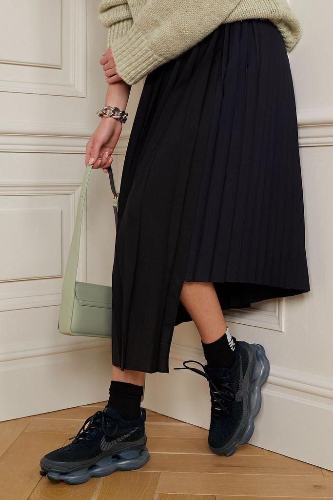 NIKE Air Max Scorpion suede-trimmed stretch-knit sneakers