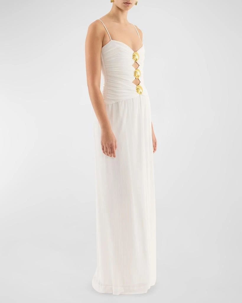 REBECCA VALLANCE Guinevere Cutout Shell-Embellished Gown 3