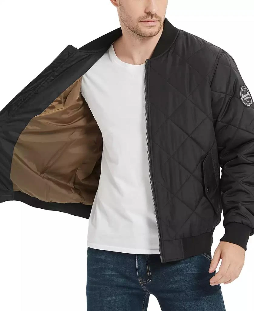 HAWKE & CO Men's Diamond Quilted Bomber Jacket 4
