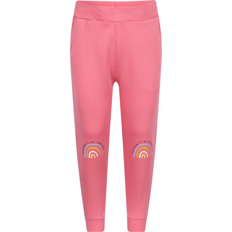 NAME IT® Rainbows print organic sweatpants in pink