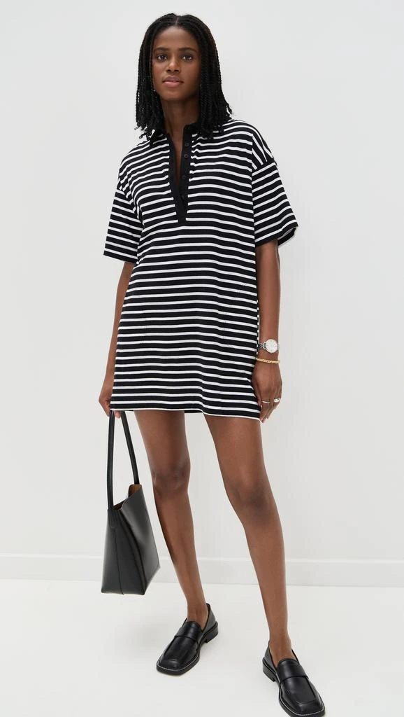 ATM Anthony Thomas Melillo Stripe Classic Short Sleeve Polo Dress 1