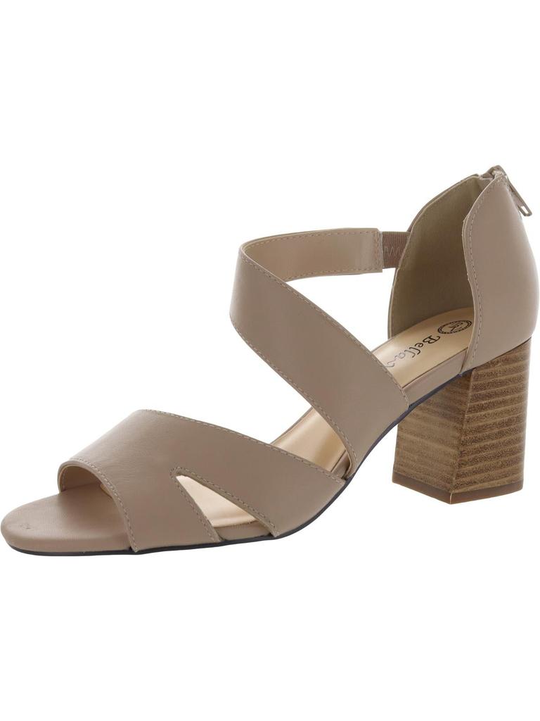 Bella Vita Korrine Womens Leather Block Heel Dress Sandals