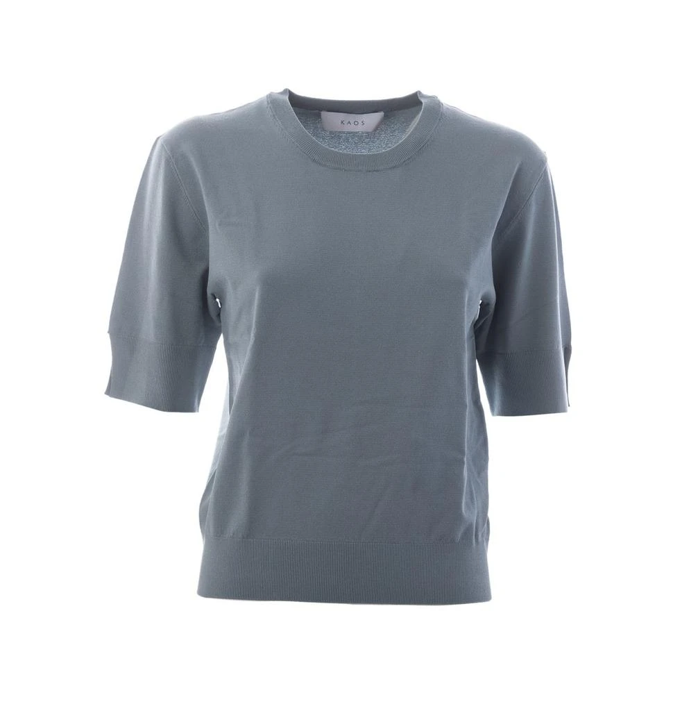 Kaos Kaos Ribbed Hem Crewneck Top 1