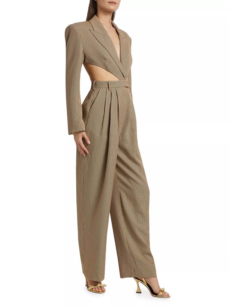 Ronny Kobo Amschel Houndstooth Cut-Out Jumpsuit 4
