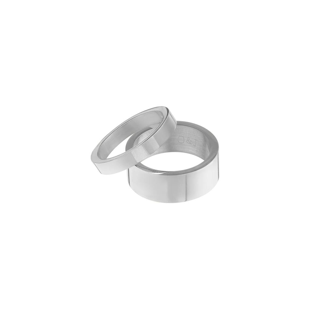 Orelia & Joe Metal Stacking Ring Set