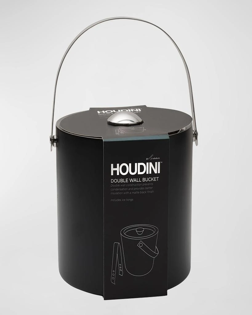 Houdini Matte Black Ice Bucket With Tongs 1