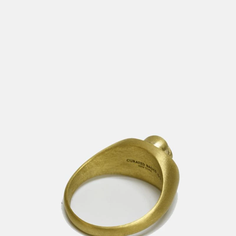 Curated Basics Brass Skull Ring 2
