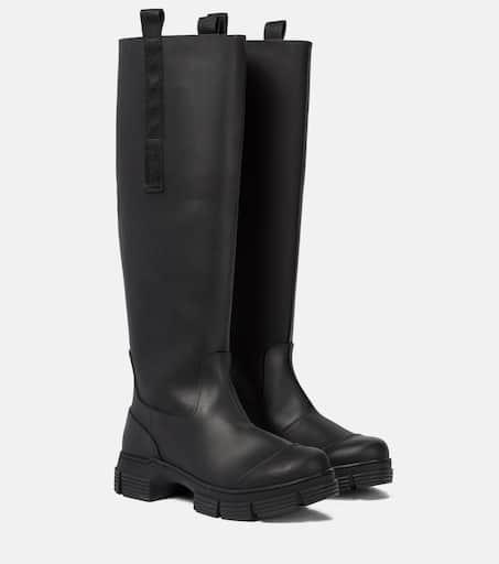 Ganni Rubber knee-high boots