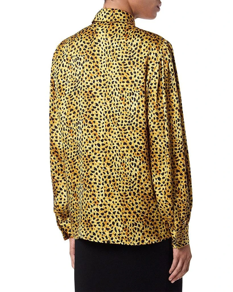 Versace Silk Cheetah Print Blouse 2