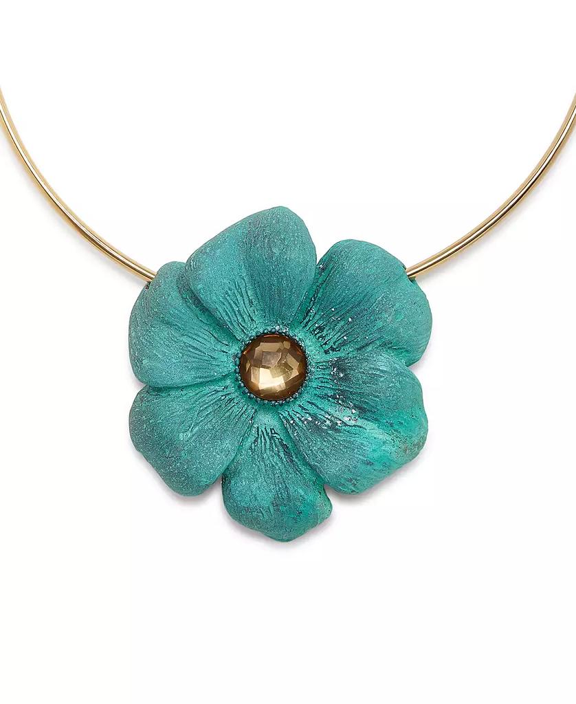 Robert Lee Morris Faux Stone Patina Flora Wire Necklace