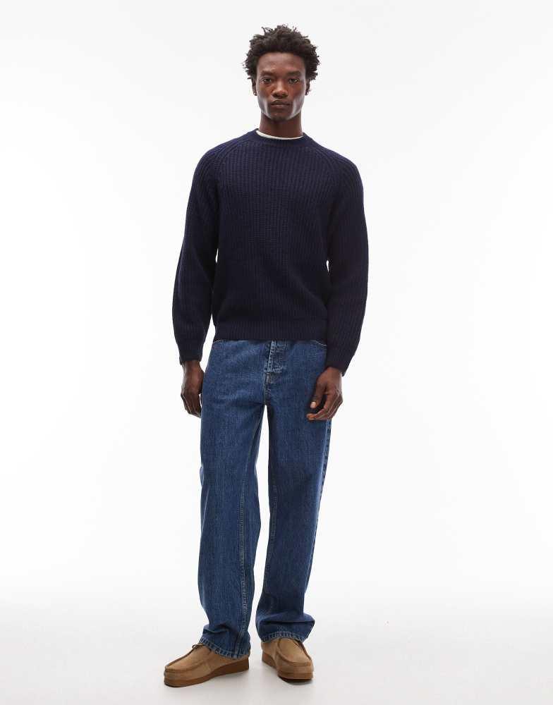 Carhartt WIP Carhartt WIP firth knitted jumper in dark navy