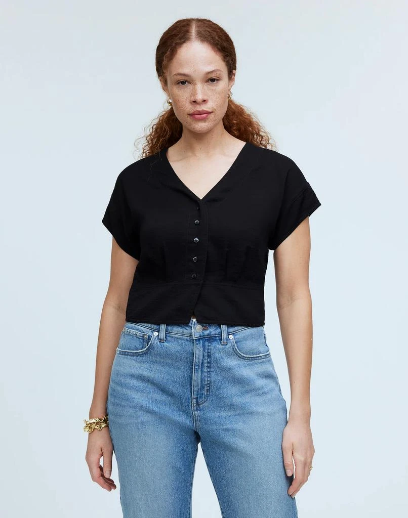 Madewell Pleated Short-Sleeve Top 1