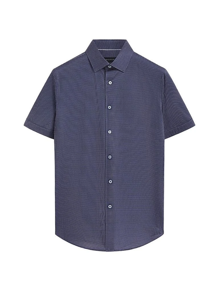 BUGATCHI OoohCotton® Miles Pin Dot Short-Sleeve Shirt 1