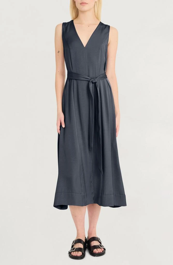ruched midi dress blue Ruched Midi Dress (Blue) – S. Nicole Collections
