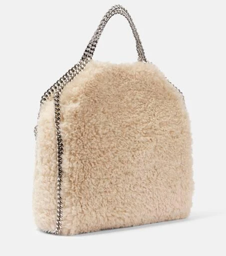Stella McCartney Falabella Large faux shearling tote bag 4