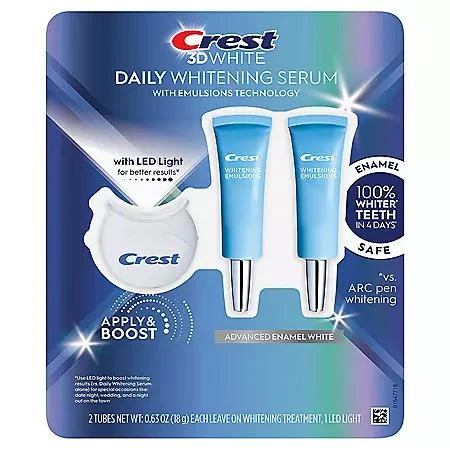 Crest Crest 3DWhite Daily Whitening Serum, Advanced Enamel White + LED Light Treatment 1