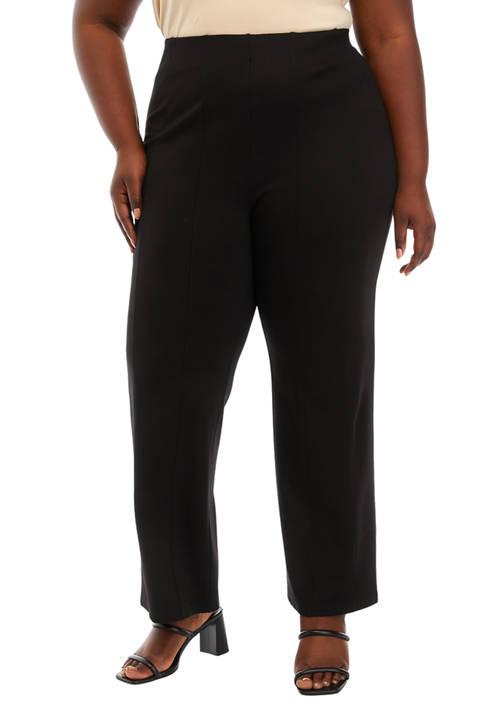 T TAHARI Tahari Plus Size Pull On Ponte Bootcut Pants Women s Pants BeyondStyle
