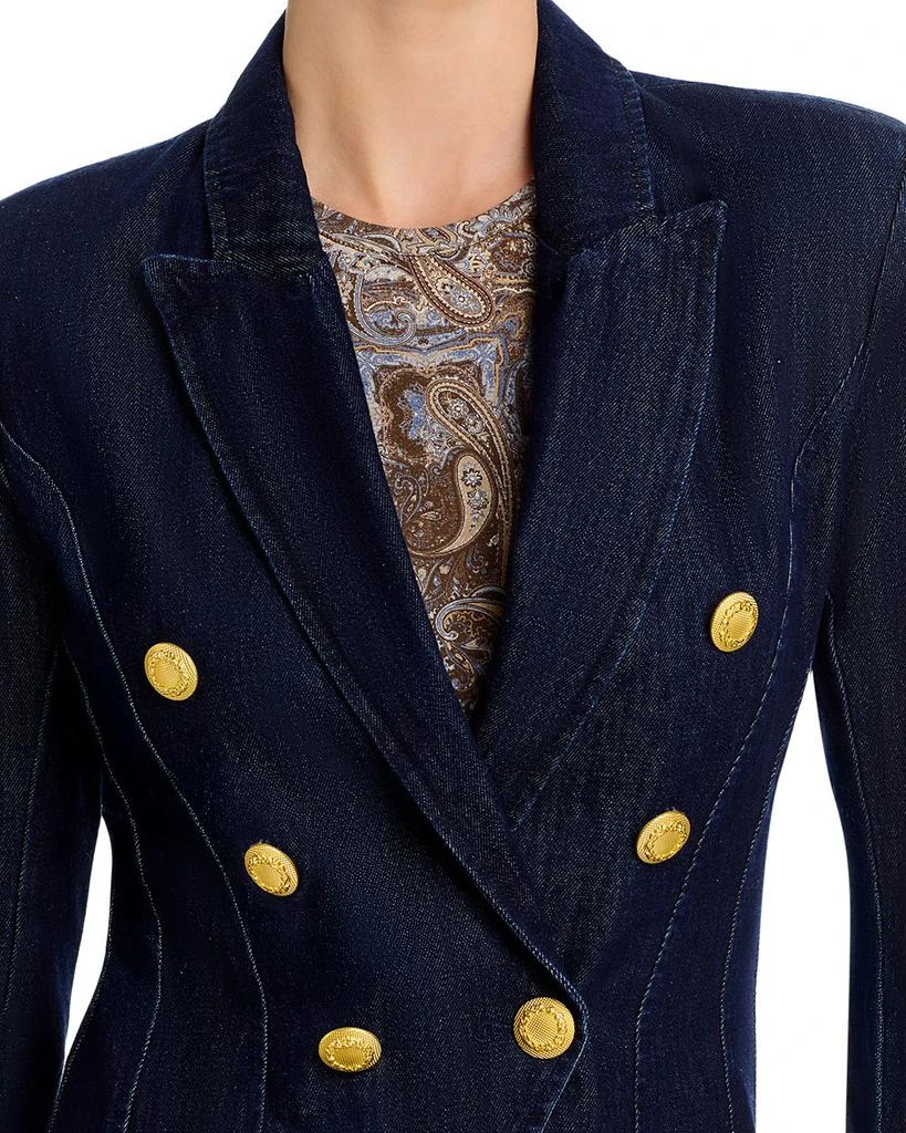 L'Agence Emerson Denim Structured Blazer 6