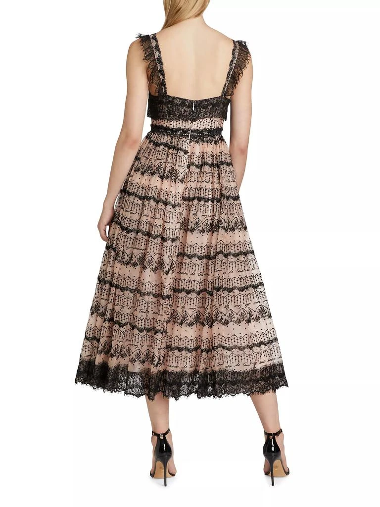 Cinq à Sept Fen Lace-Trim Silk Sleeveless Midi-Dress 5