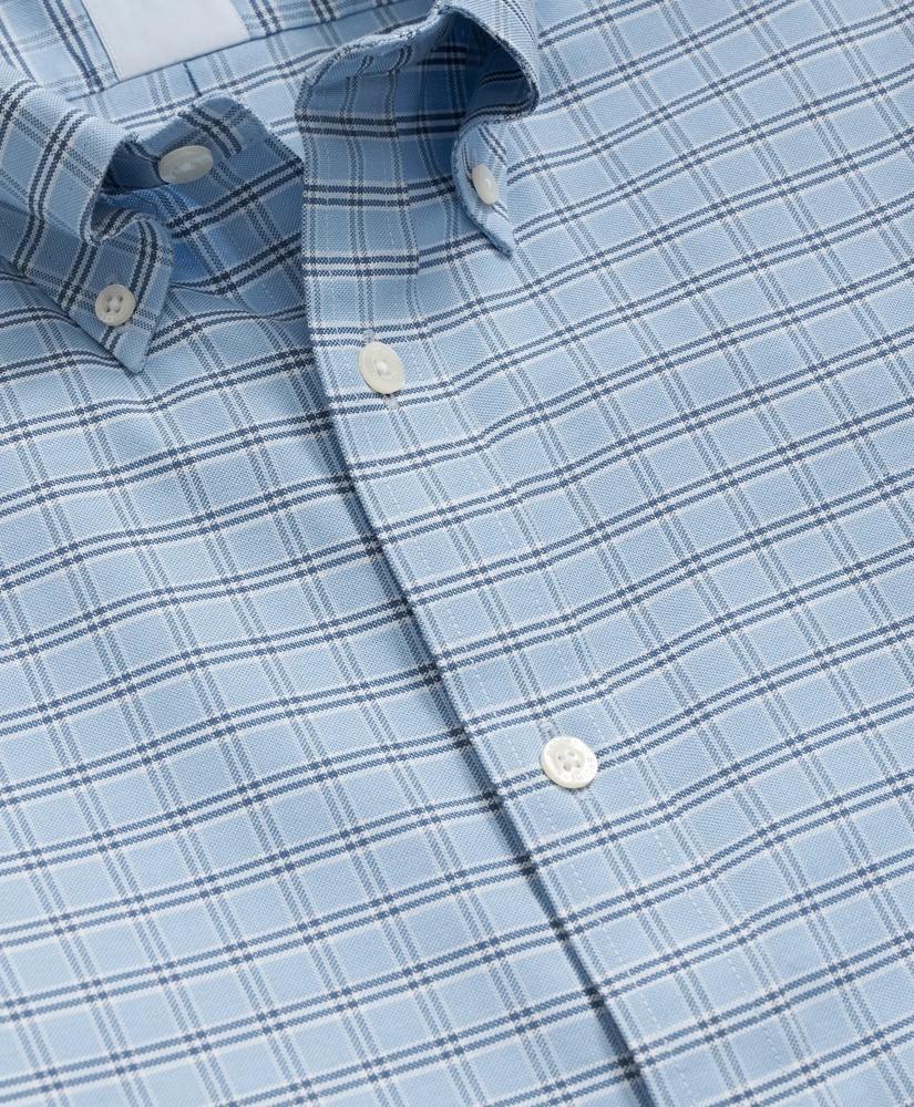 Brooks Brothers Stretch Cotton Non-Iron Oxford Polo Button Down Collar, Ground Check Shirt