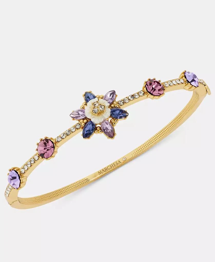 MARCHESA Multi-Stone Floral Bangle Bracelet