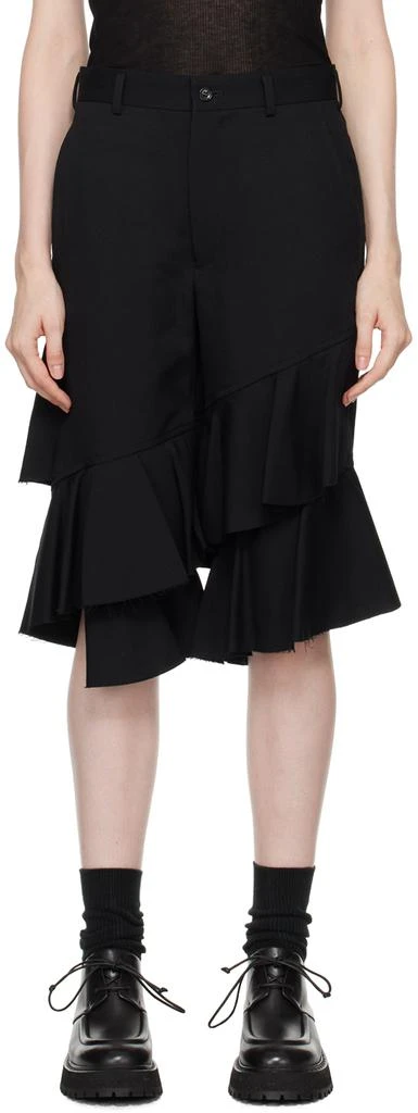 Black Comme des Garçons Black Ruffled Trousers 1