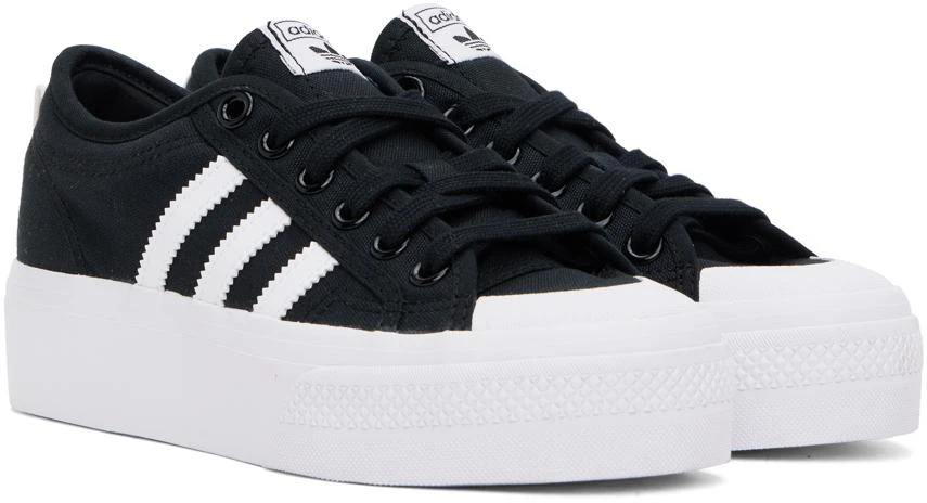 Adidas Black & White Nizza Platform Sneakers 4