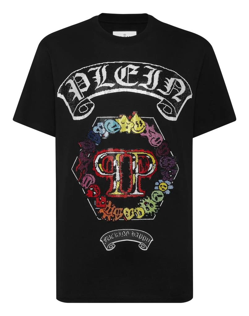 Philipp Plein T-shirt Round Neck SS Strass Smile