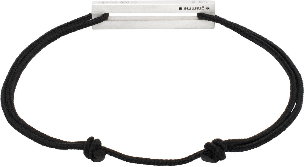 Le Gramme Black Lacquered Cord 'Le 1.7g' Bracelet