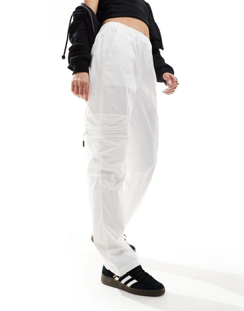 RAINS Rains Tomar stretch ripstop utility trousers in powder white 4
