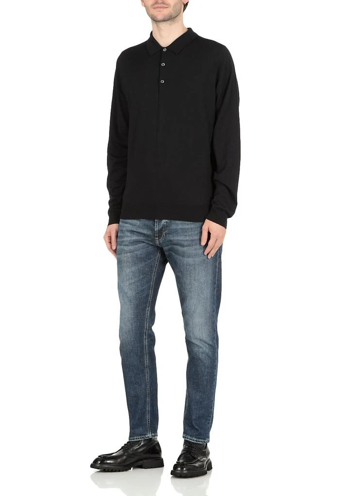 John Smedley John Smedley Belper Buttoned Knitted Polo Shirt 2