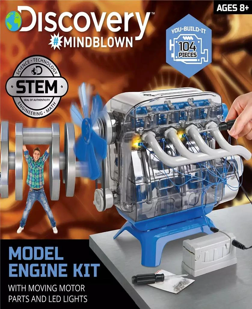 Discovery #MINDBLOWN Model Engine Kit, with Moving Parts and Lights 2