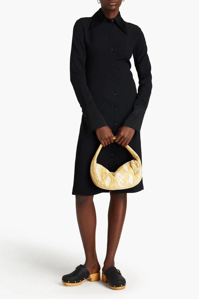Acne Studios Satin-trimmed cady shirt dress 2